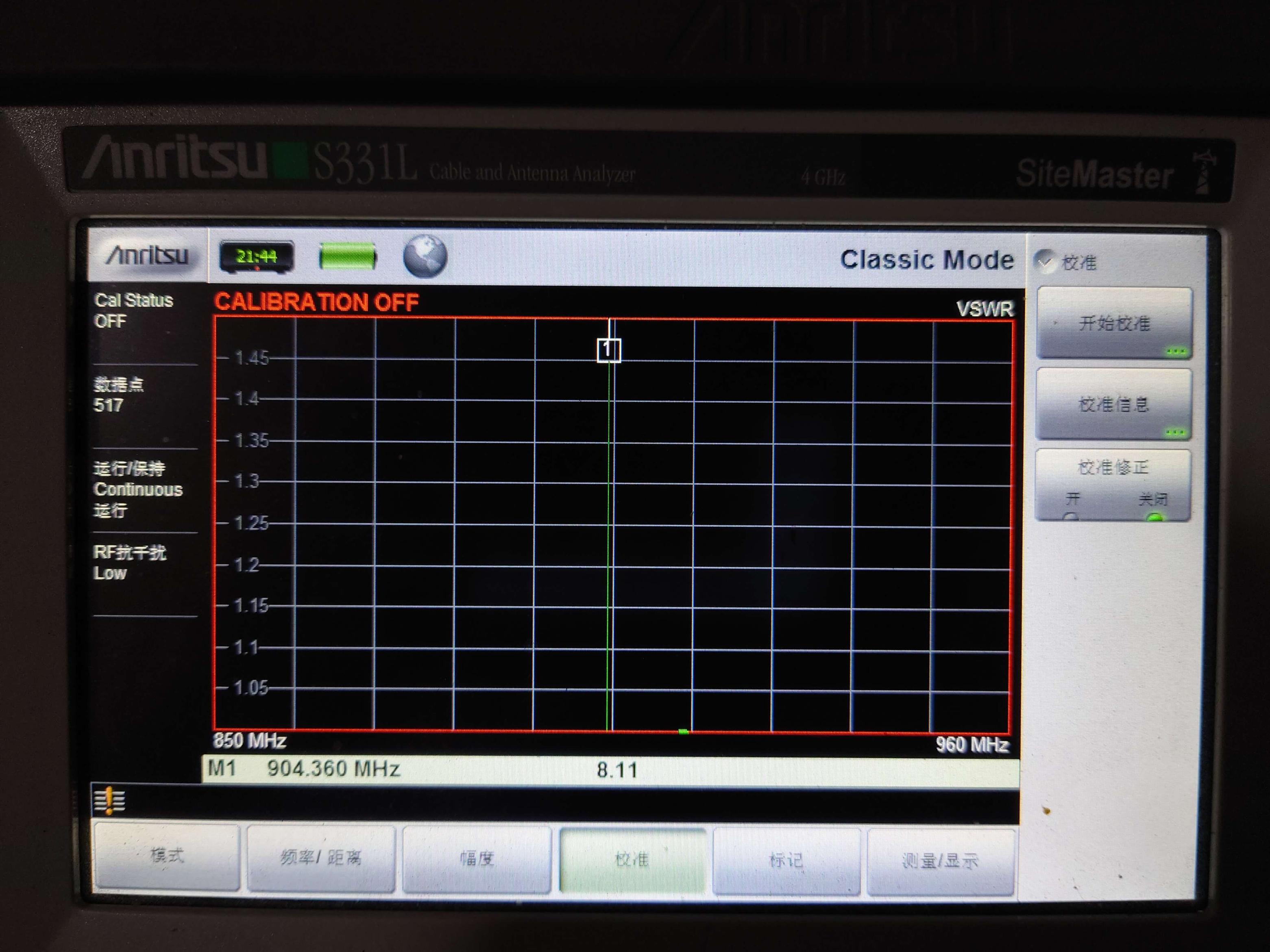 校准状态0 失效